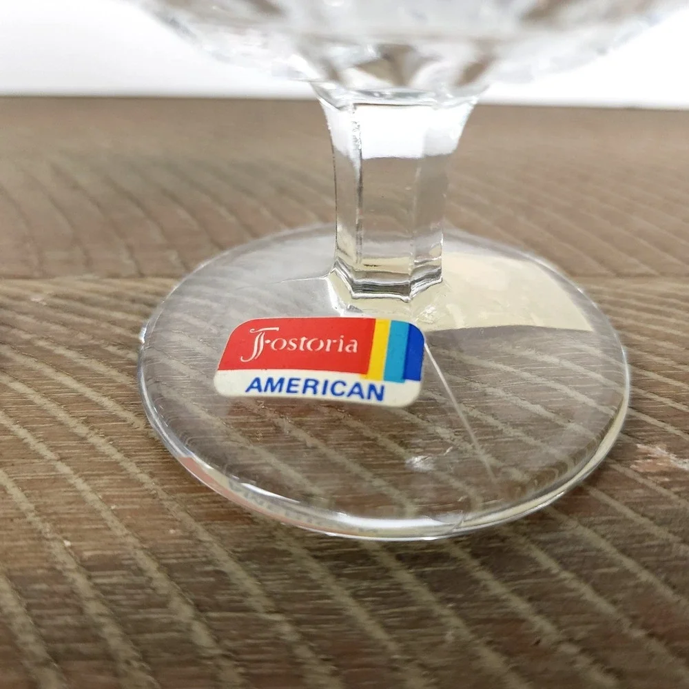 Set of 4 Vintage Fostoria American Champagne Low Sherbet Footed Glasses‎
